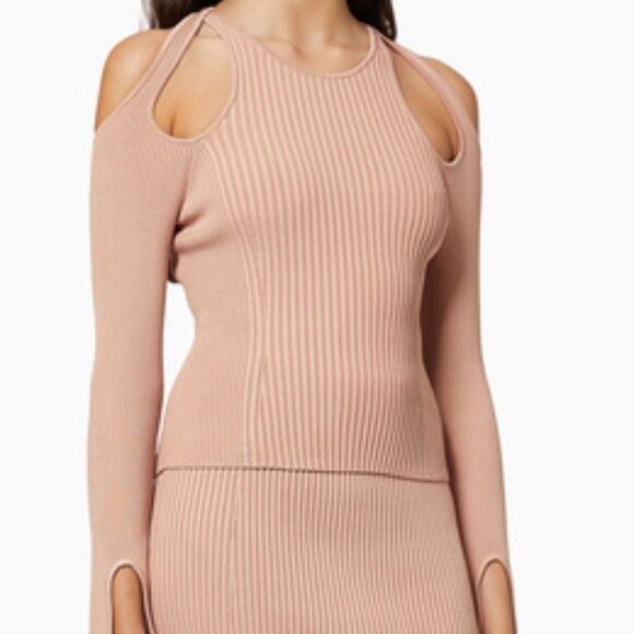 Jonathan Simkhai Isabella Ribbed Cutout Top - Picture 1 of 5